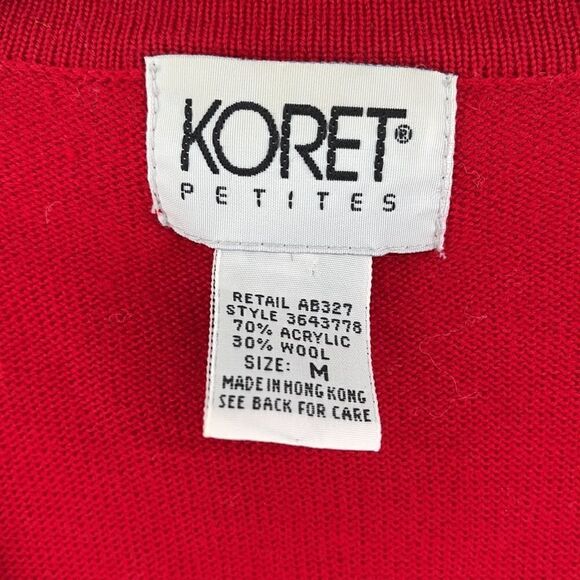 Koret vintage VTG wool sweater vest embroidered ball monkey fist closures coat M - Picture 5 of 11